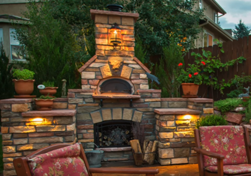 Outdoor fireplace featured