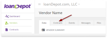 Gatekeeper vendor profile with the Contracts tab highlighted